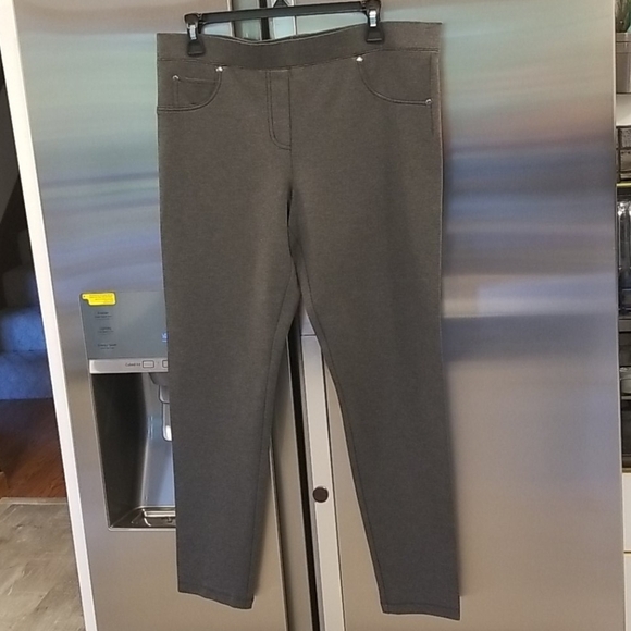 💕TRINA TURK💕 Jegging Pants Heather Charcoal Grey - Picture 3 of 11